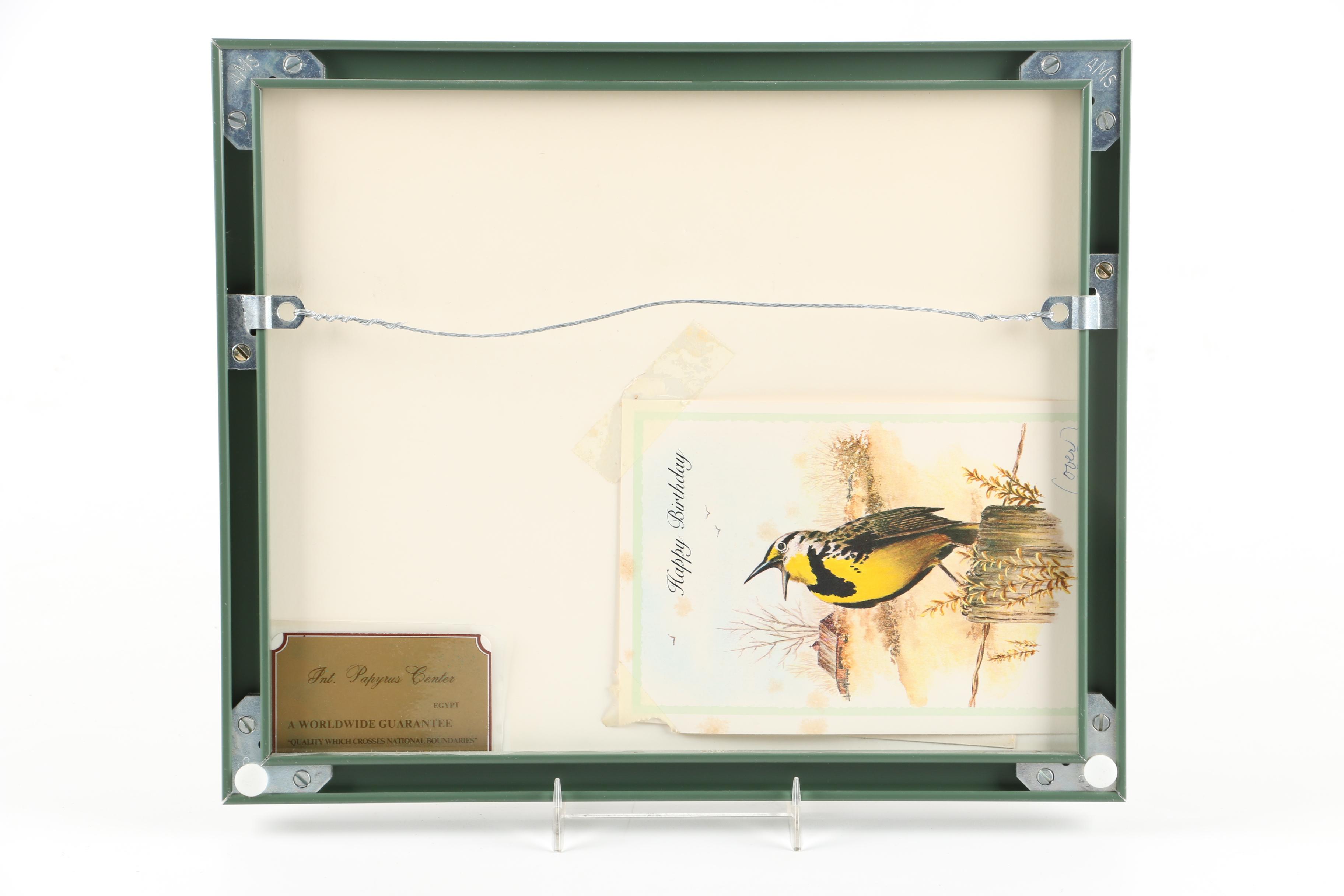 S. Gharib Egyptian Style Gouache Painting on Papyrus