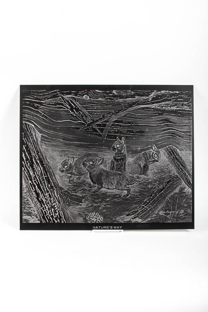 Black Metal Etched Art