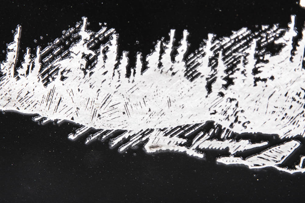 Black Metal Etched Art