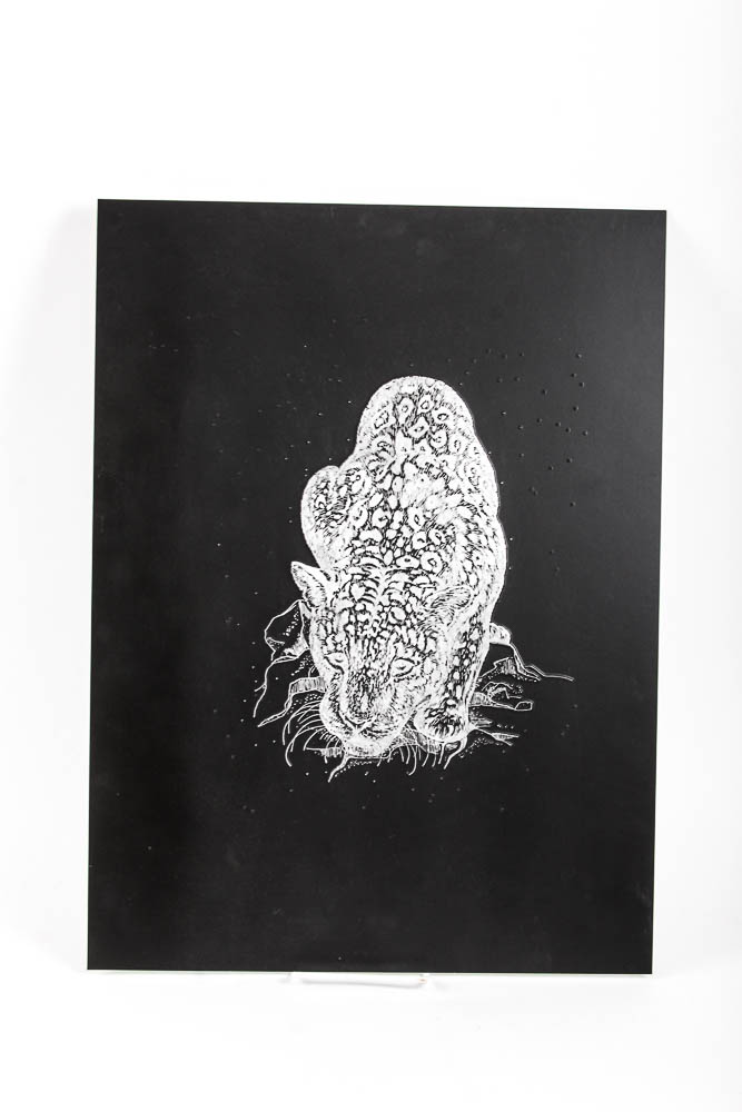 Black Metal Etched Art