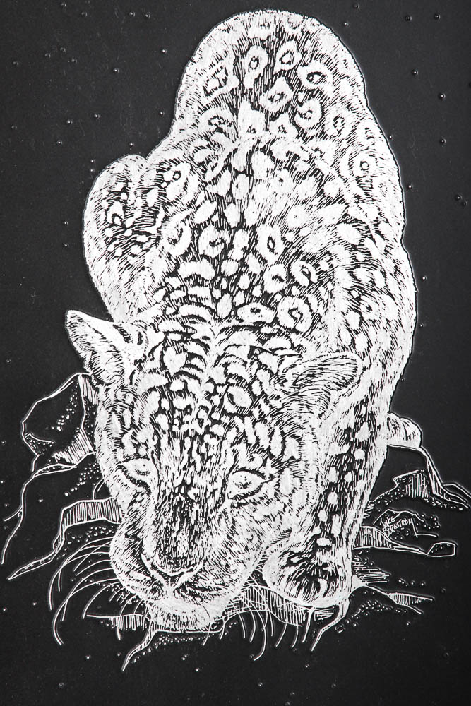 Black Metal Etched Art