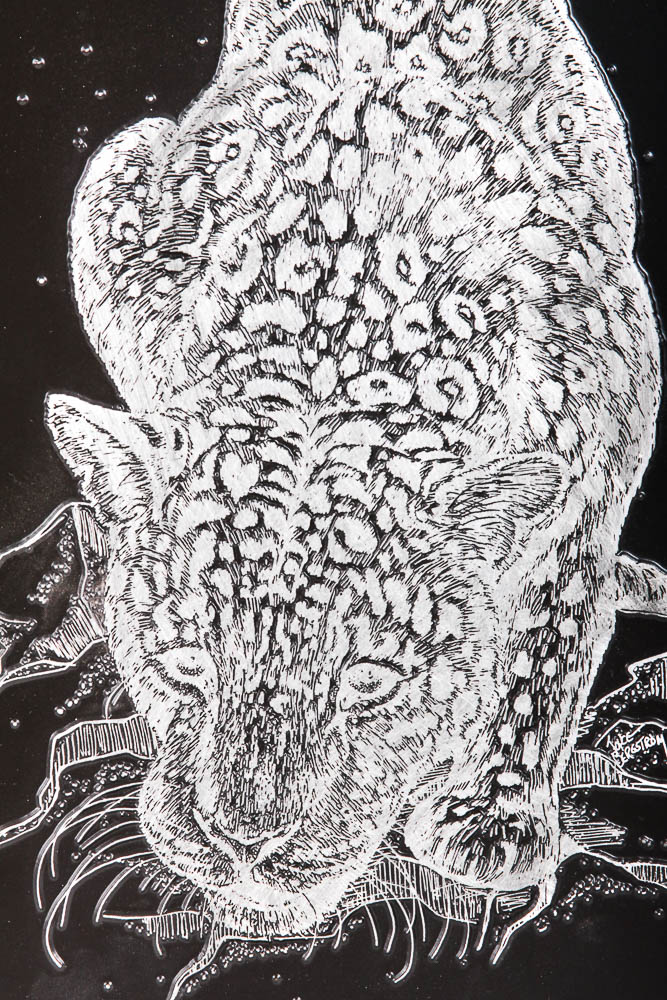 Black Metal Etched Art
