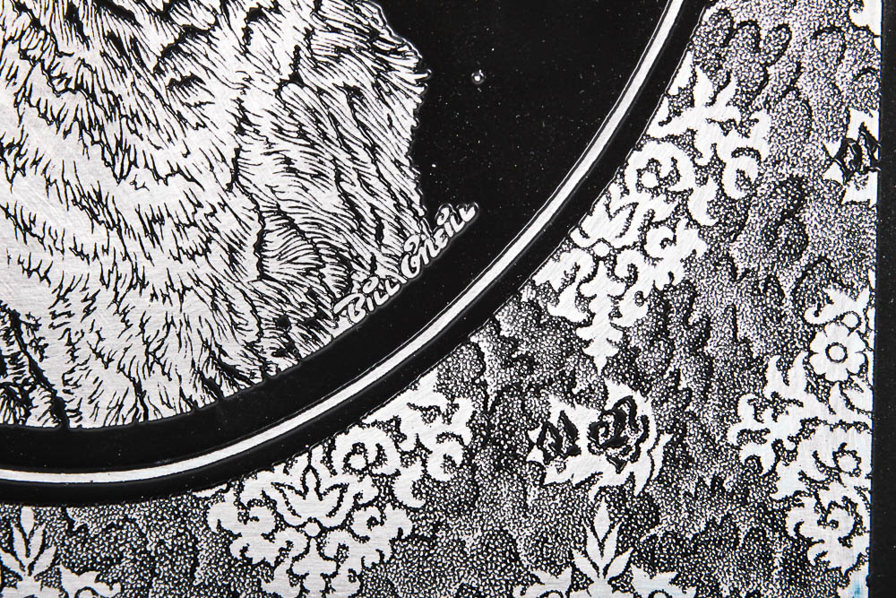 Black Metal Etched Art