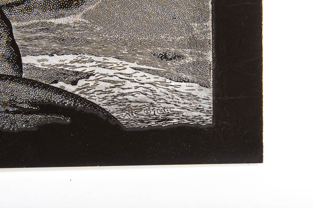 Black Metal Etched Art