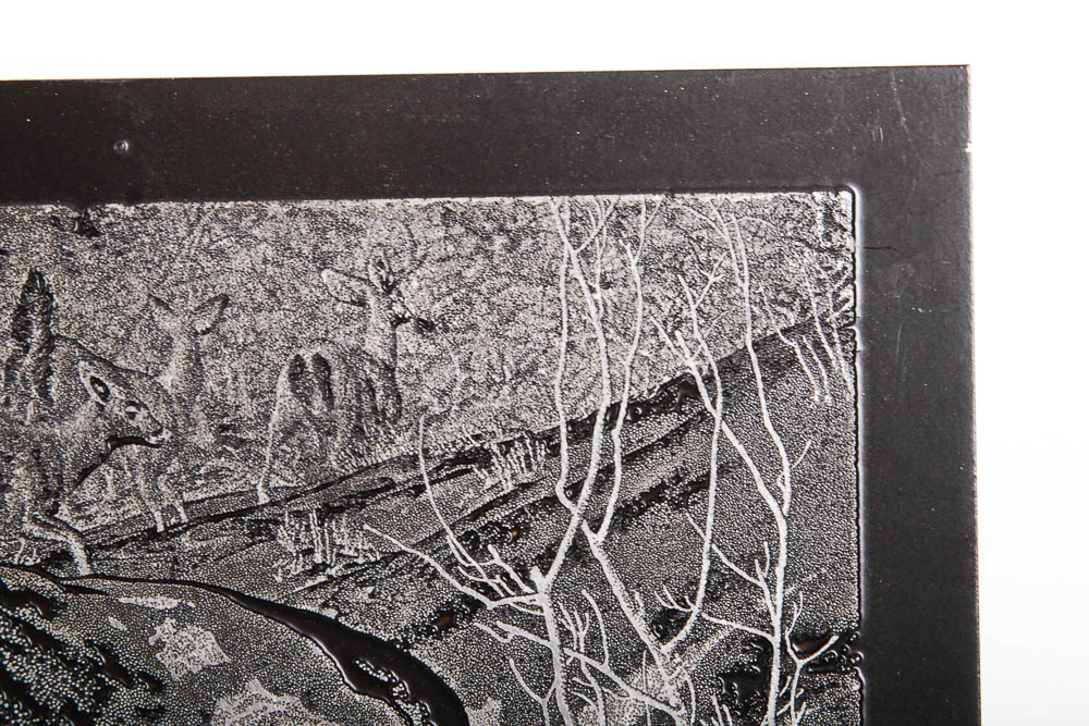 Black Metal Etched Art
