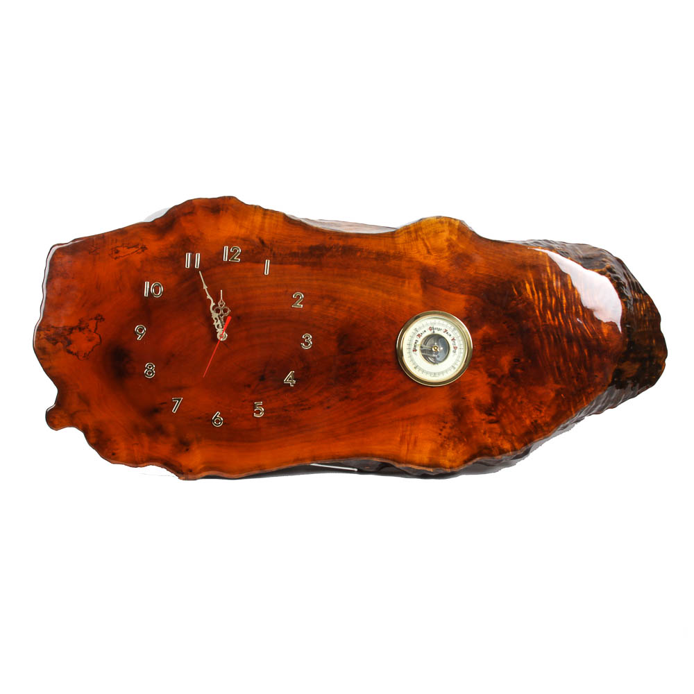 Wooden Wall Clock Barometer