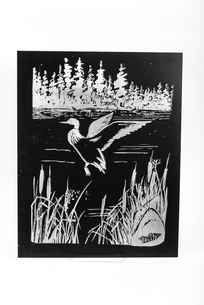 Black Metal Etched Art