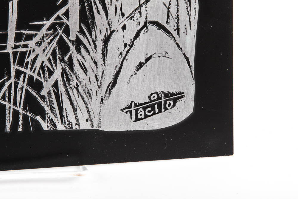 Black Metal Etched Art