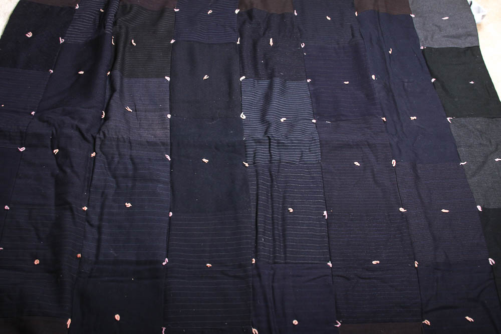 Pair of Vintage Handmade Wool Quilts