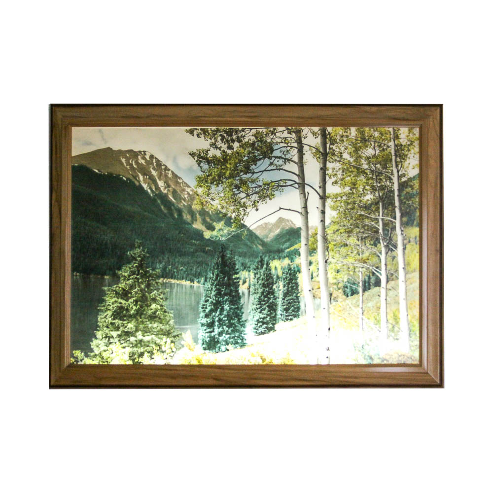 Vintage Light-Up Mountain Scene Wall Art Piece