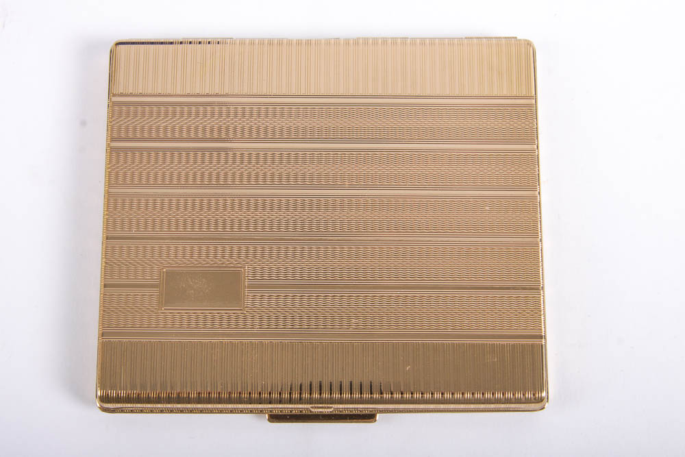 Colibri Gold Tone Cigarette Case