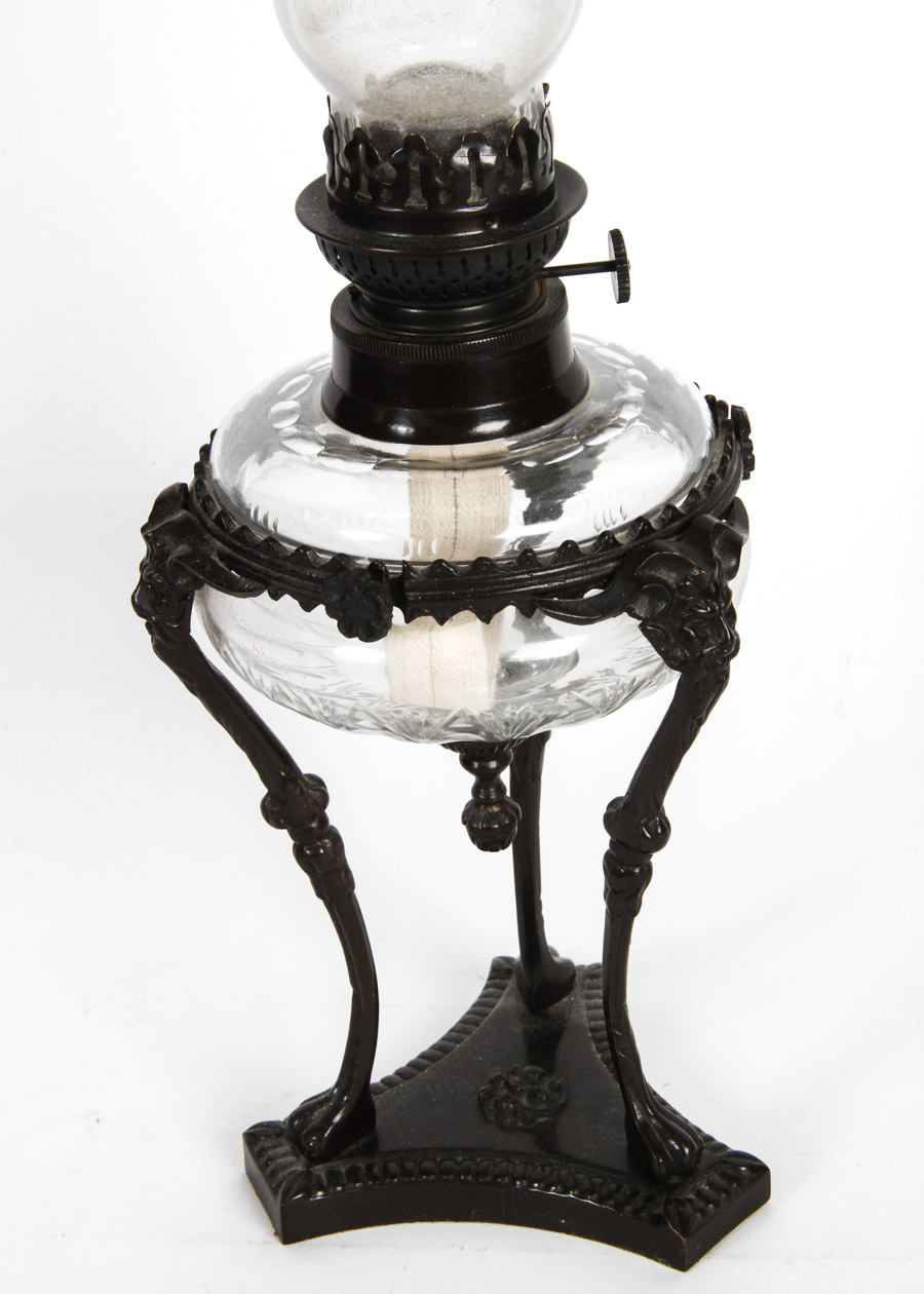 Victorian Style Hurricane Oil Lamp