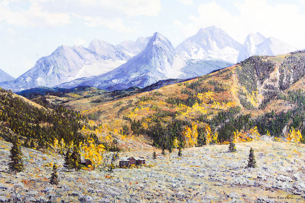 James Emery Greer Original Oil Painting "The Sage Reclaims the Land"