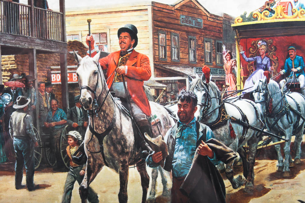 Mort Kunstler Offset Lithograph "Then One Day the Circus Came to Town"