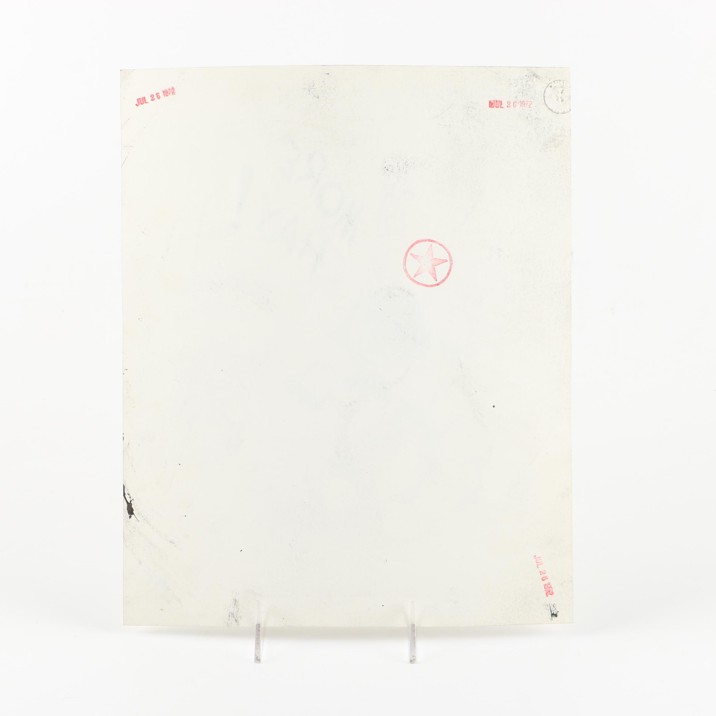 1972 Werner Graphite and Pen Drawing on Paper