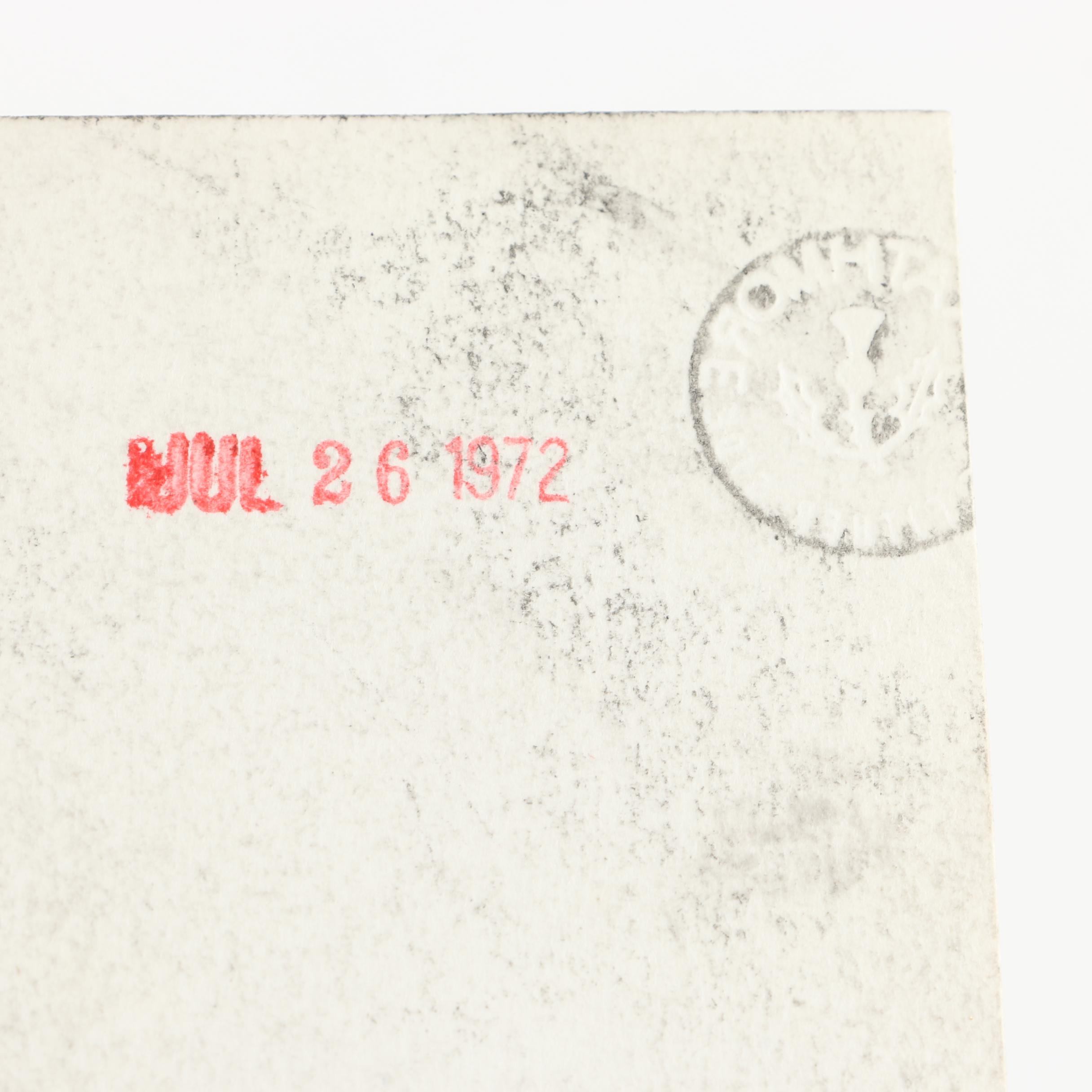 1972 Werner Graphite and Pen Drawing on Paper