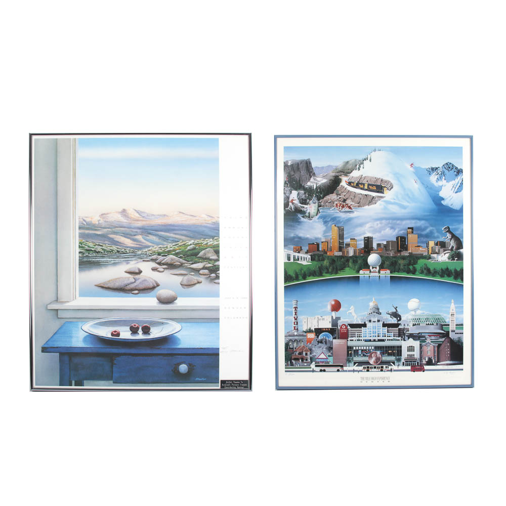 Pair of Framed Art Posters