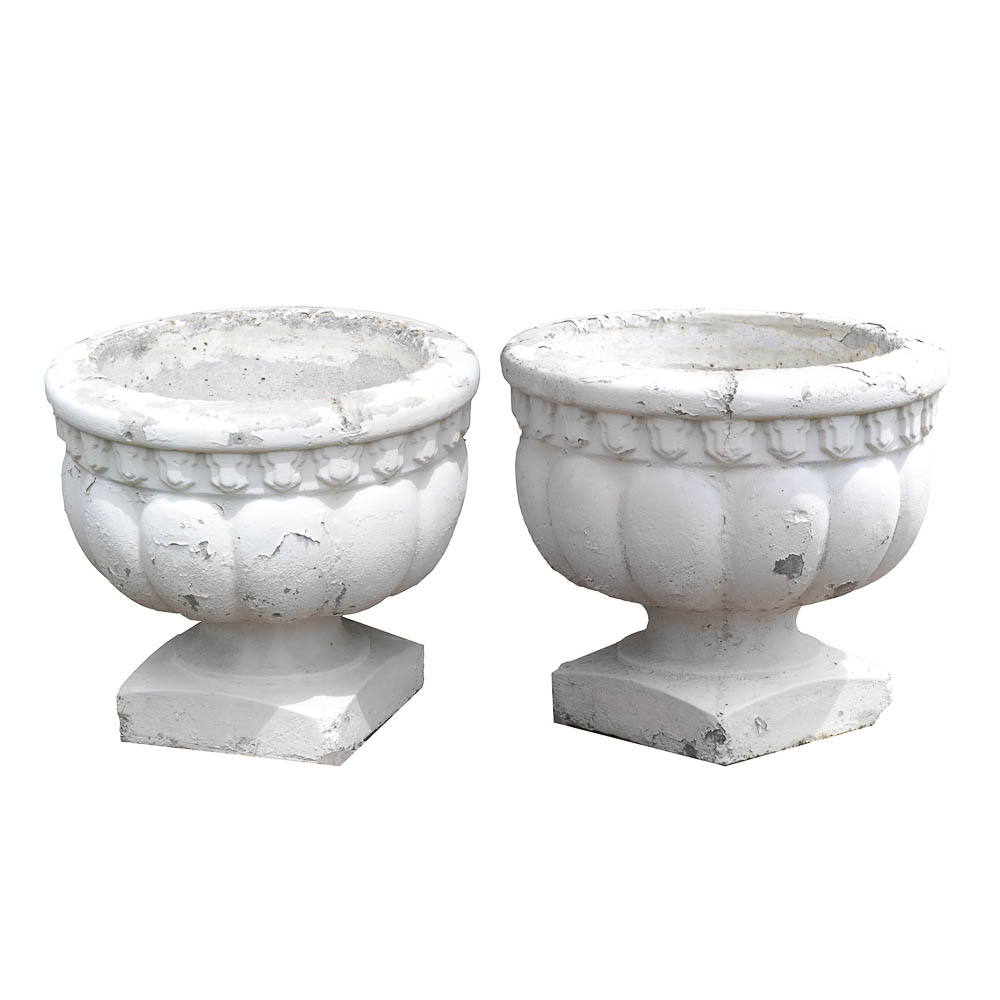 Pair of Concrete Planters