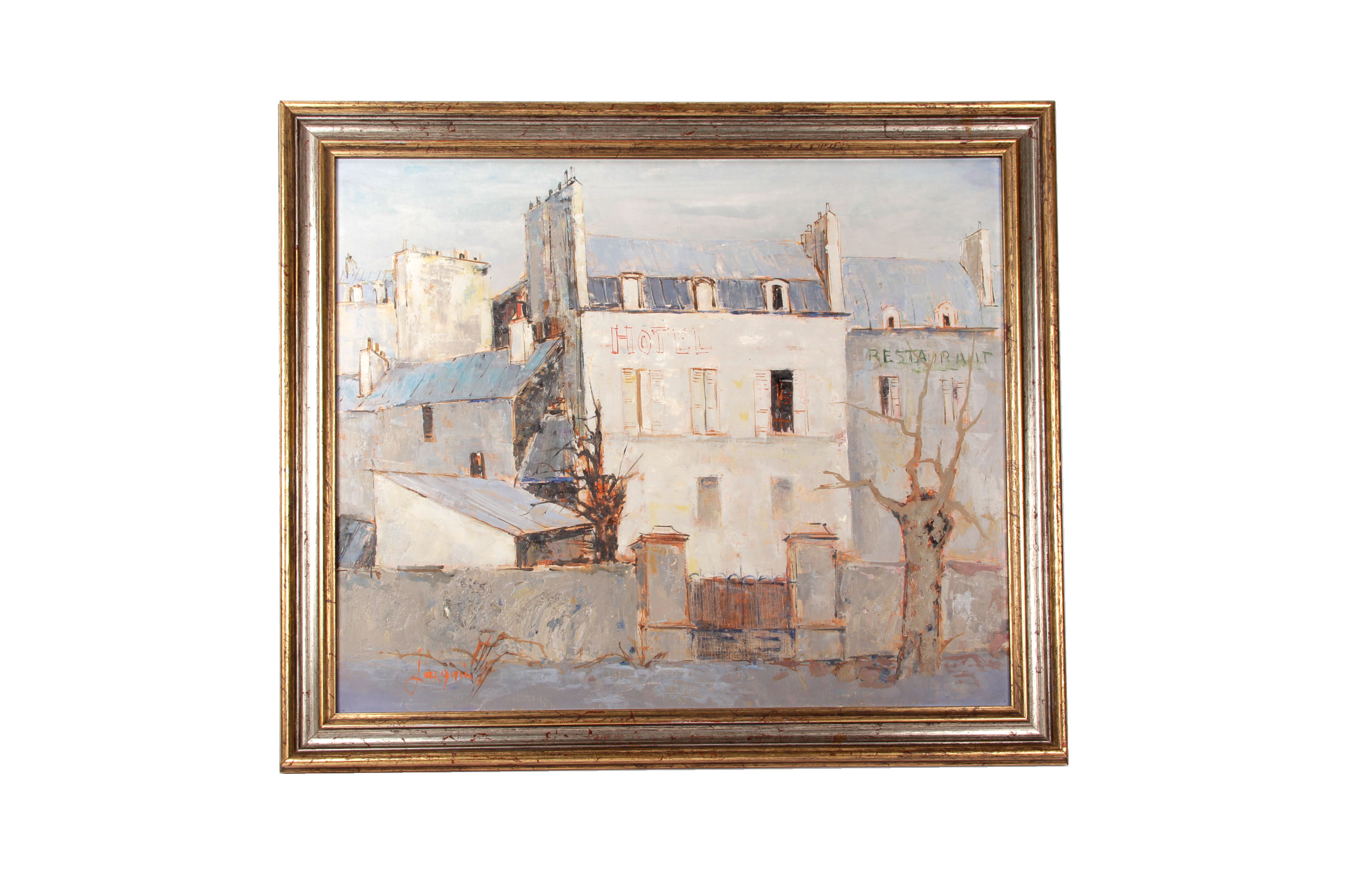 Original Oil Painting of City Block