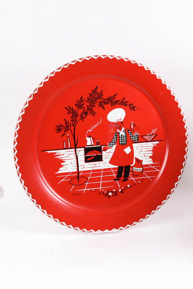 Vintage Picnic Set, Tray and Ice Bucket