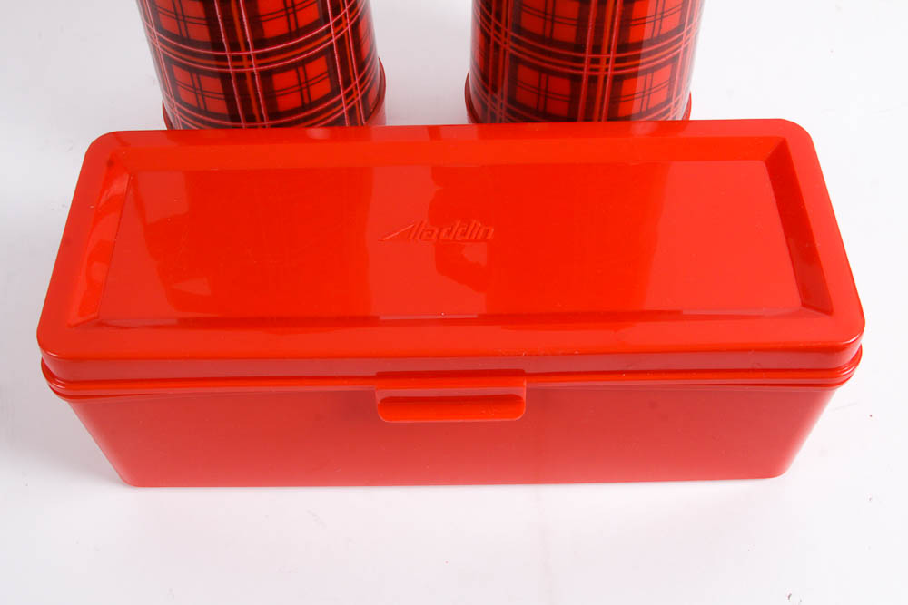 Vintage Picnic Set, Tray and Ice Bucket
