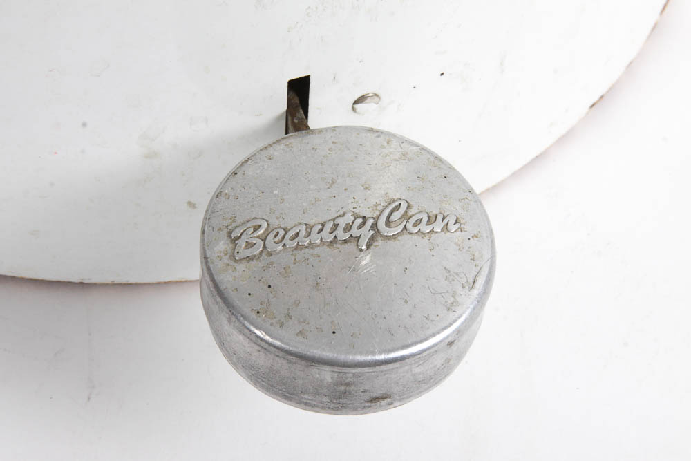 Vintage Metal Trash Receptacle