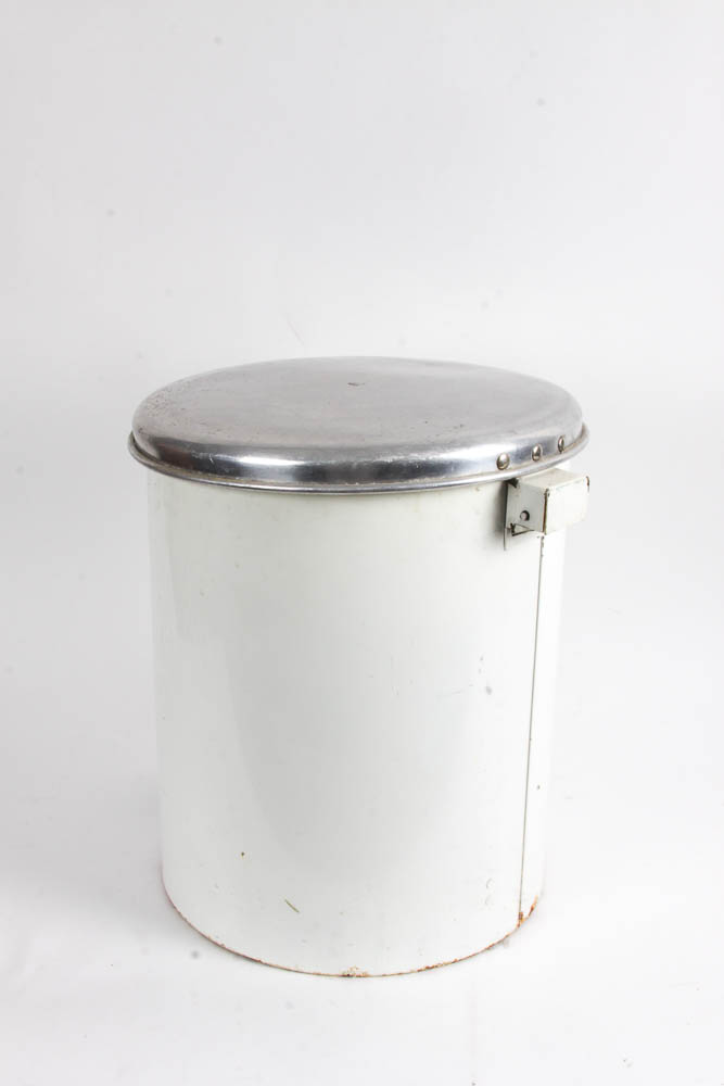 Vintage Metal Trash Receptacle