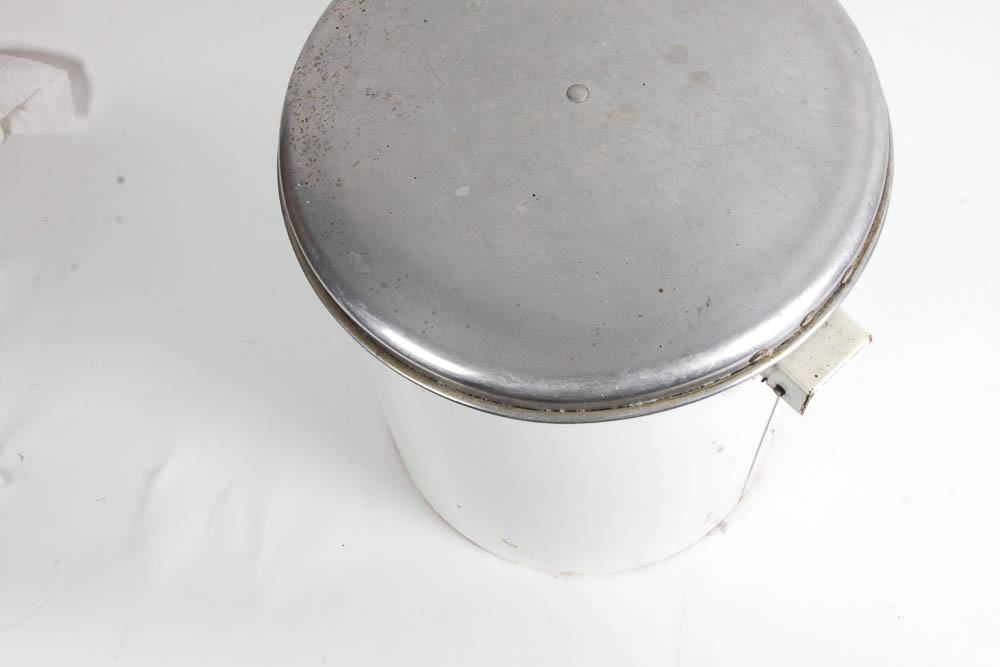 Vintage Metal Trash Receptacle