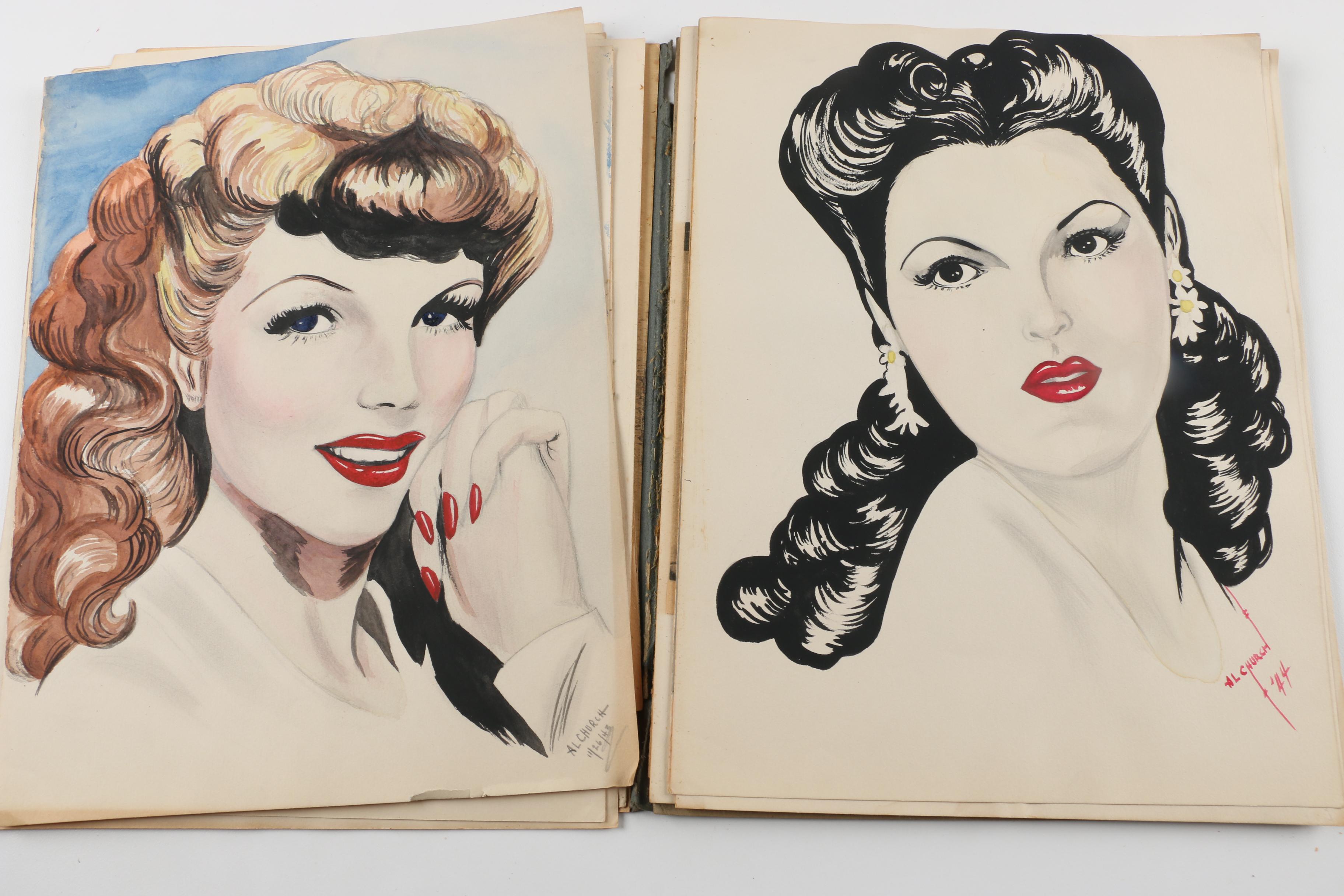 Anne Louise Church Watercolor Paintings and Drawings