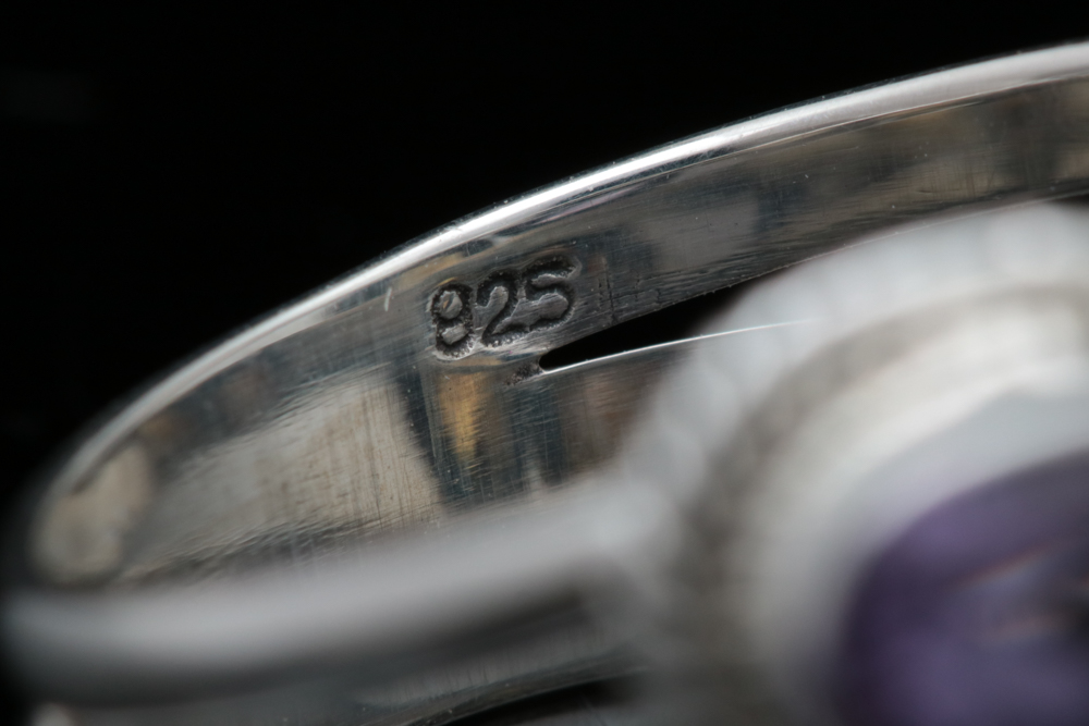 Sterling Silver, Citrine, Amethyst and Pearl Ring