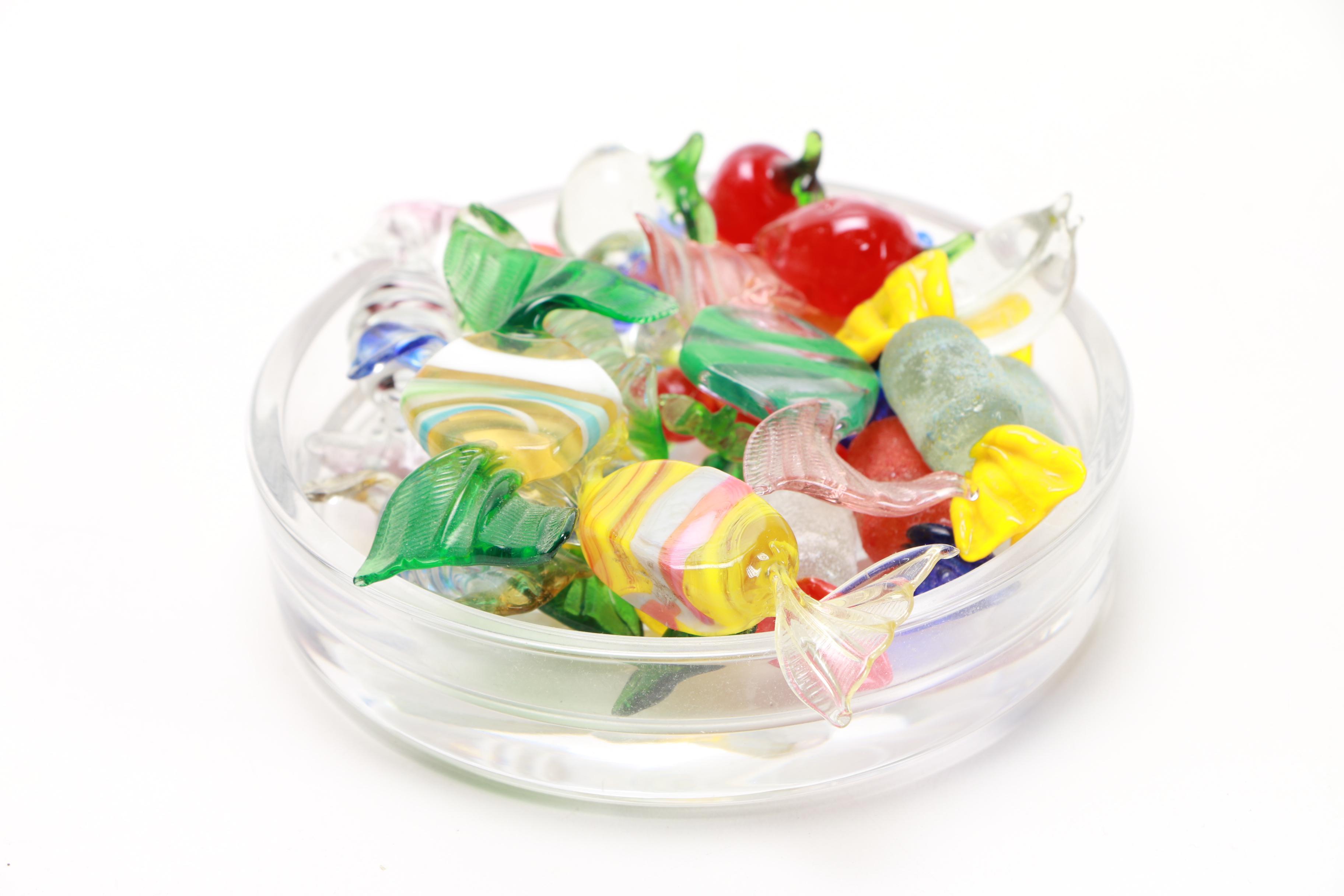 Crystal and Glass Decor Featuring Steuben Snail and Strombergshyttan Vase