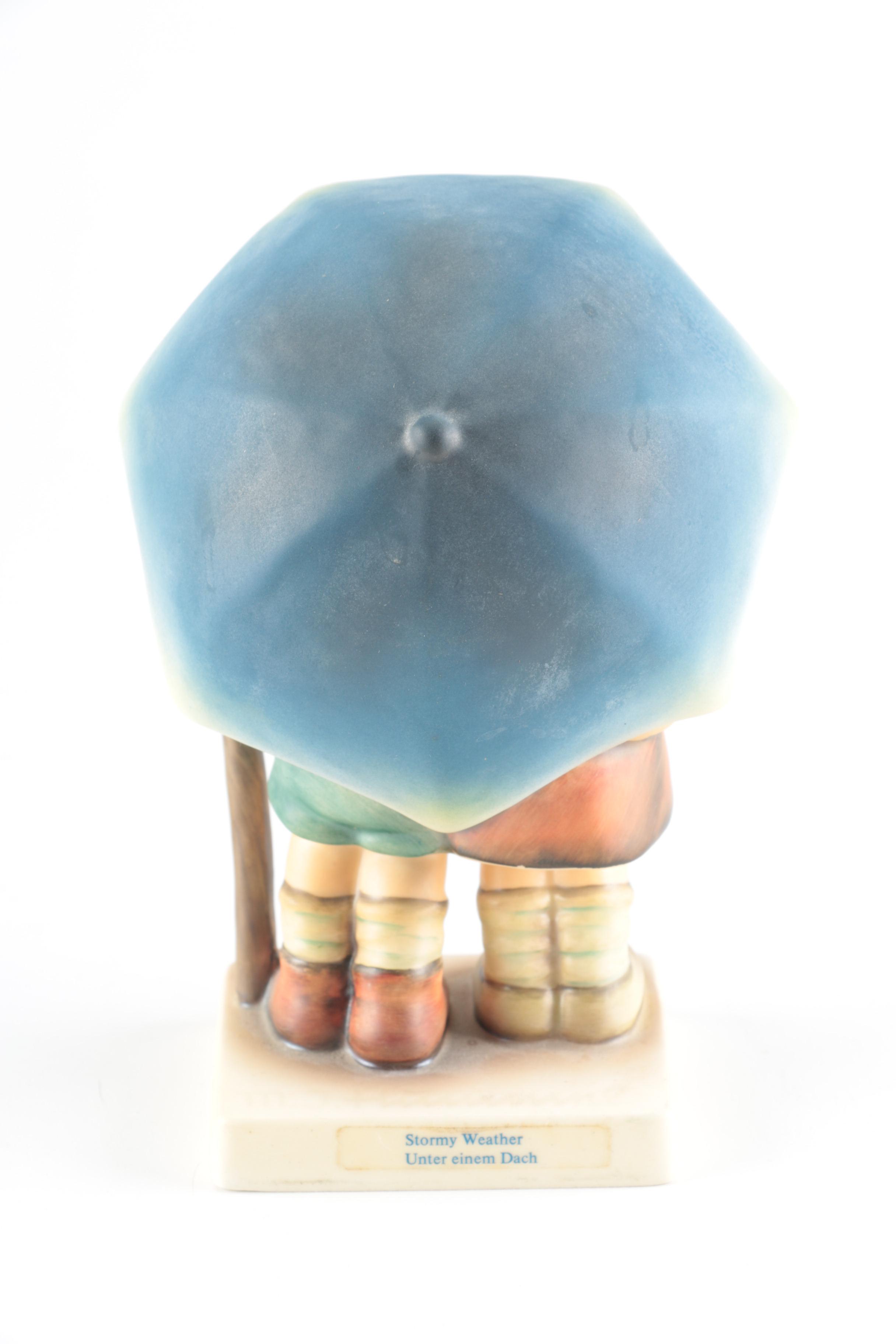 1985 Signed Goebel Hummel Figurine "Stormy Weather"