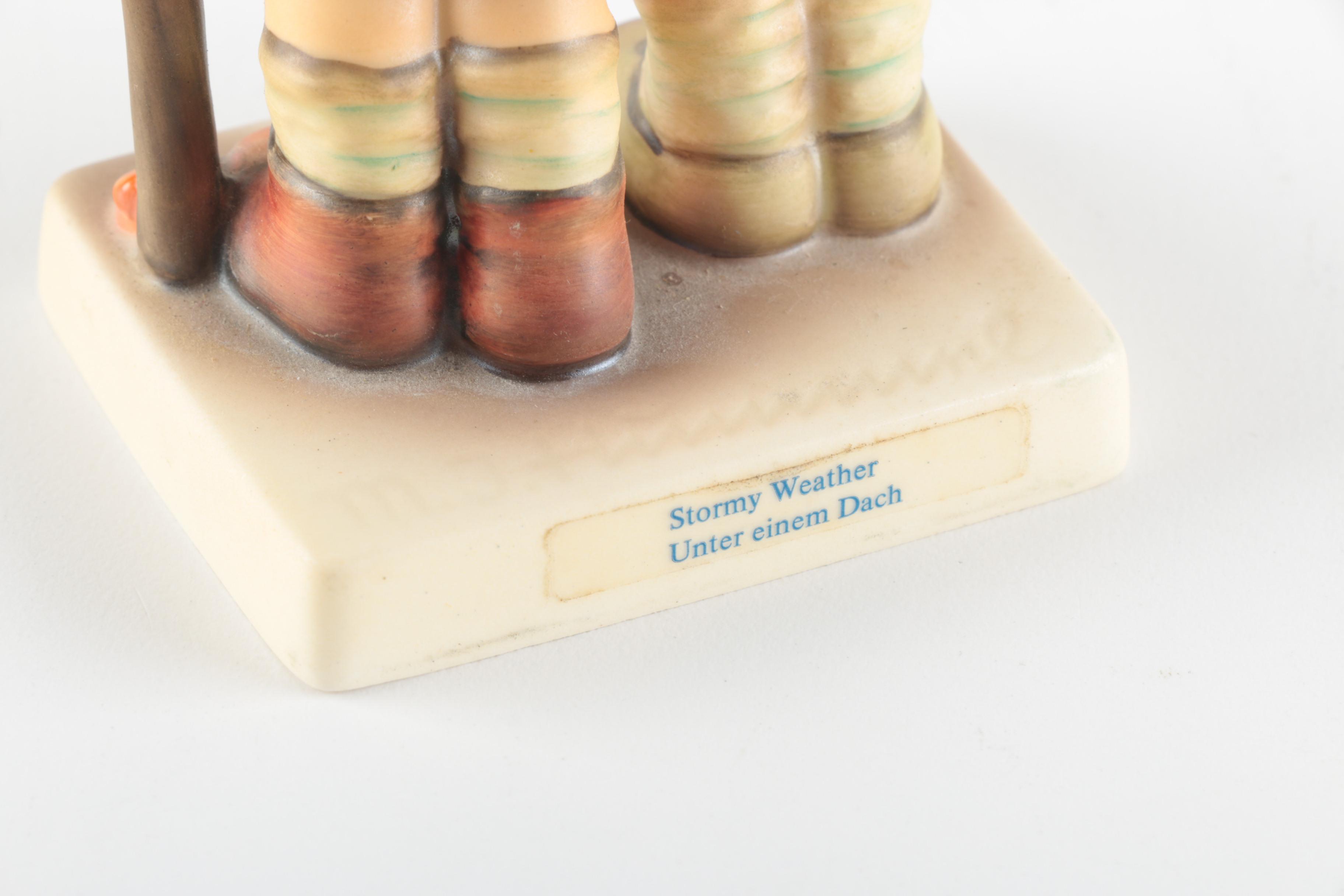 1985 Signed Goebel Hummel Figurine "Stormy Weather"