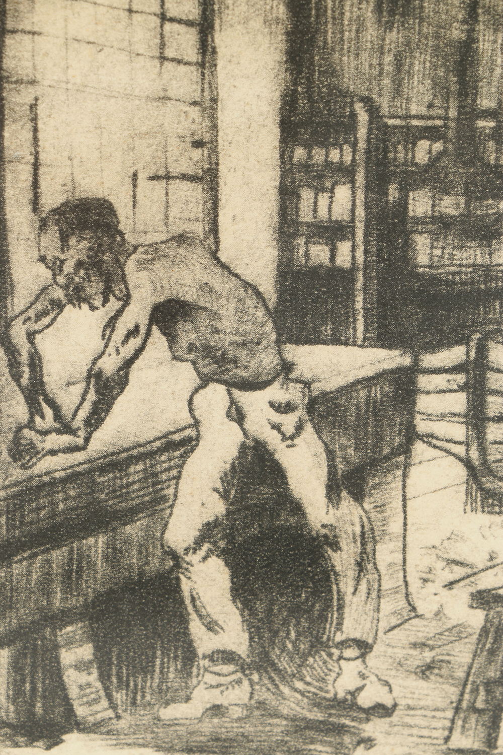 Lionel Barrymore Etching on Paper "The Old Boat Works"