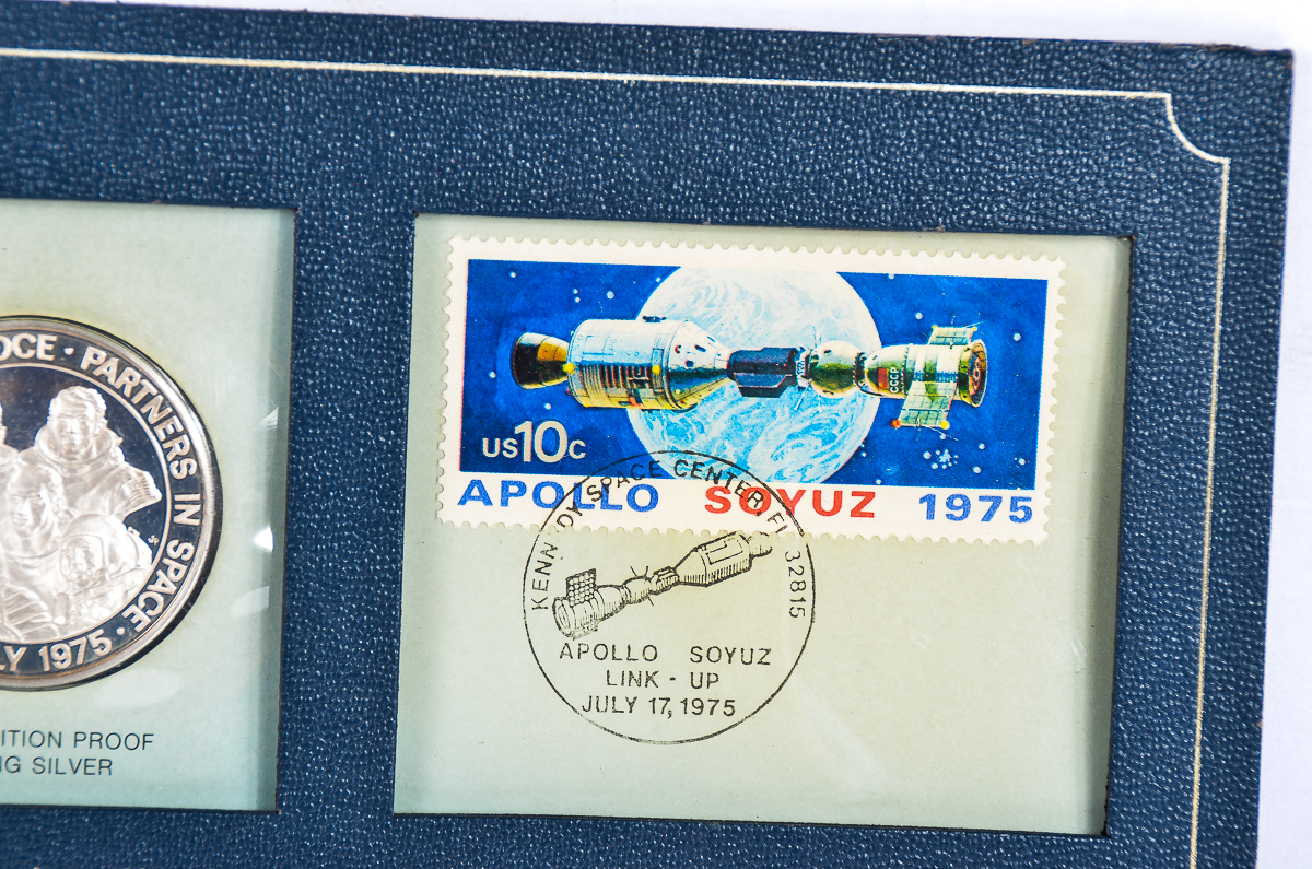 Collection of Commemorative Coins featuring Apollo-Soyuz Space Mission