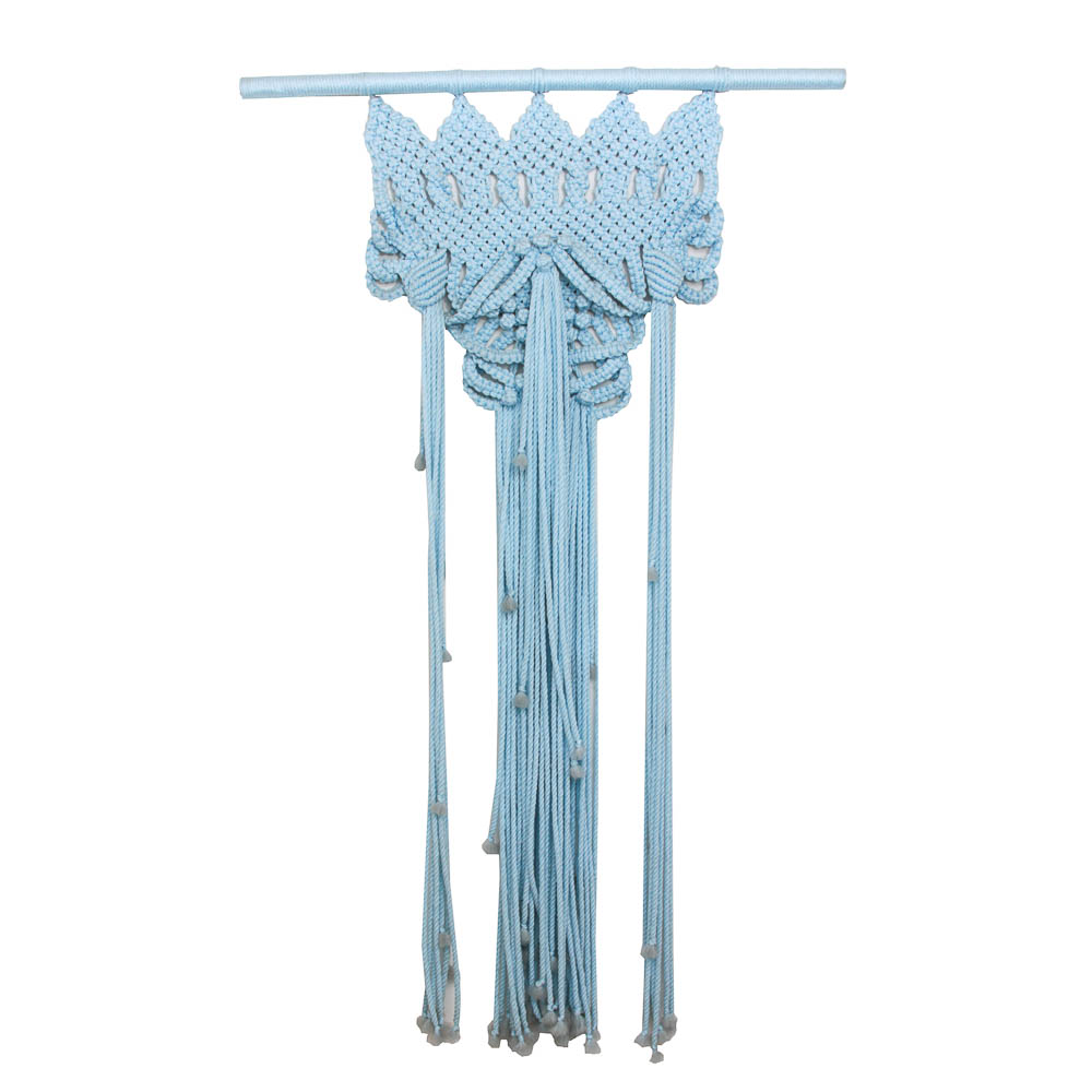 Blue Macrame Wall Hanging