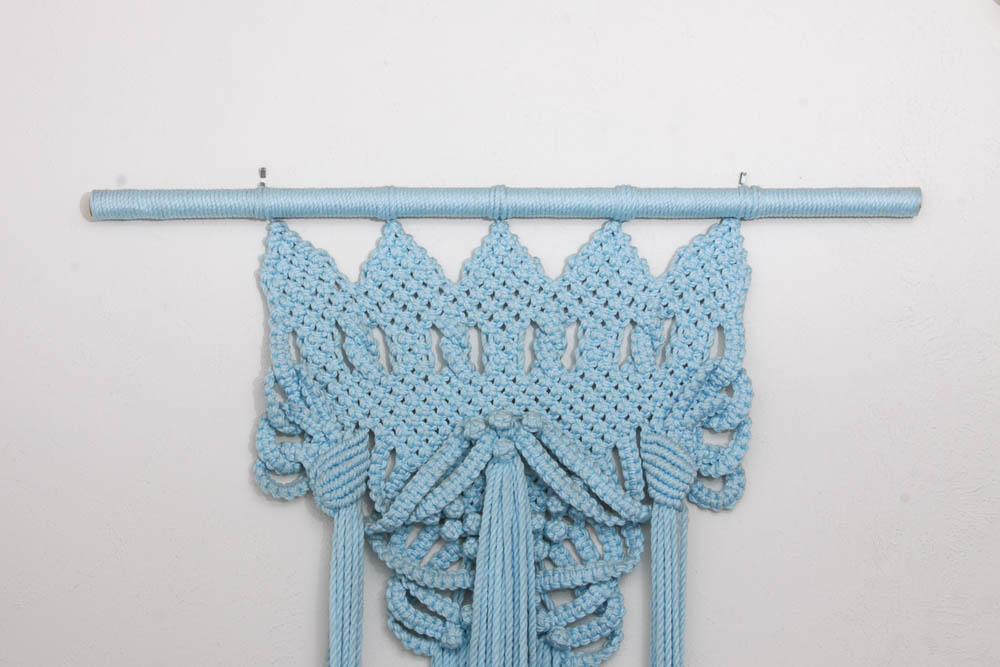 Blue Macrame Wall Hanging