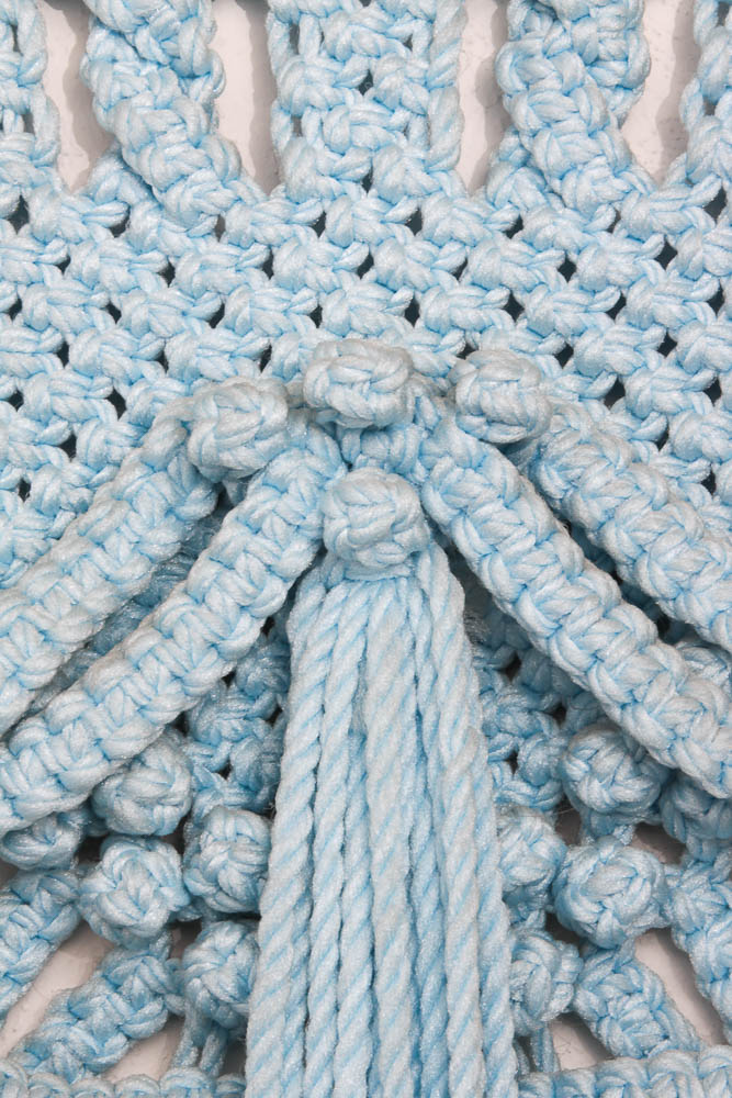 Blue Macrame Wall Hanging