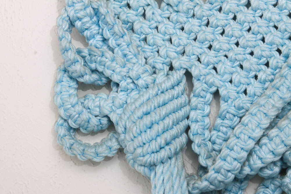Blue Macrame Wall Hanging