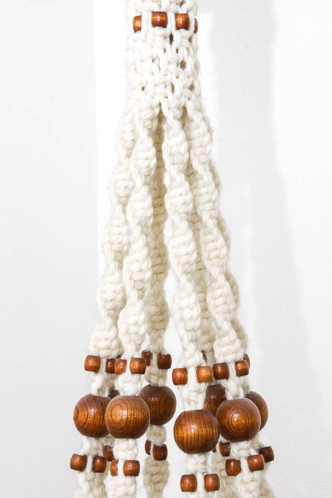 Beaded Macrame Plant Hanger with Pot