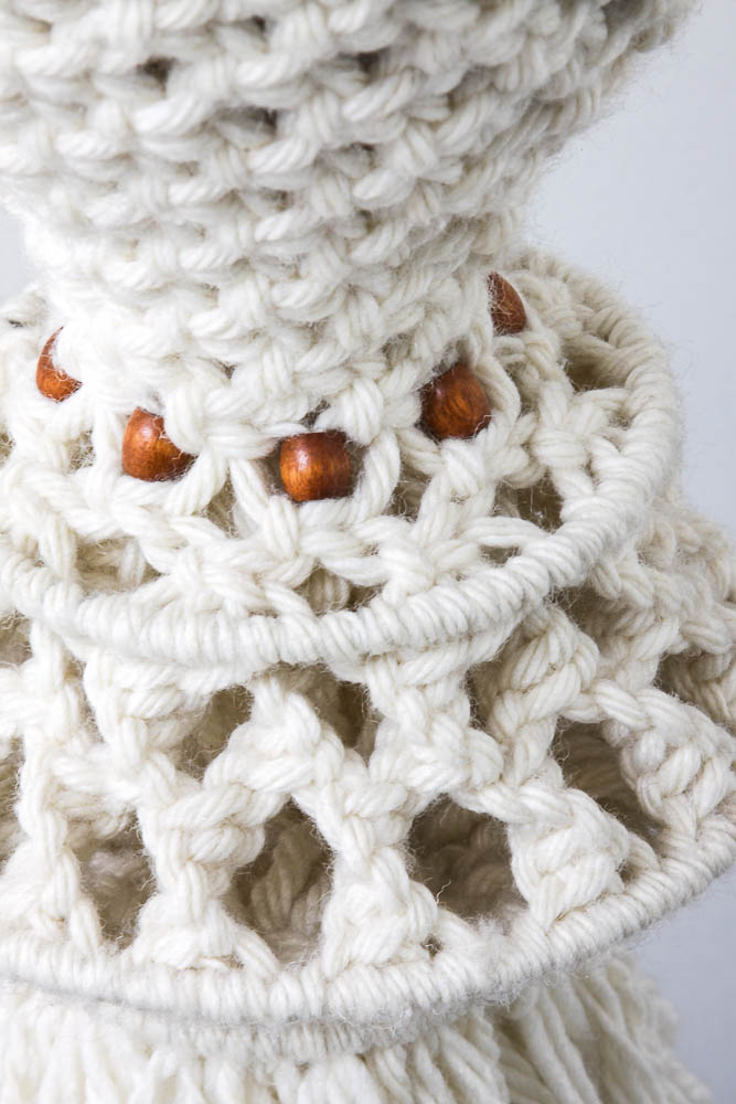 Beaded Macrame Plant Hanger with Pot