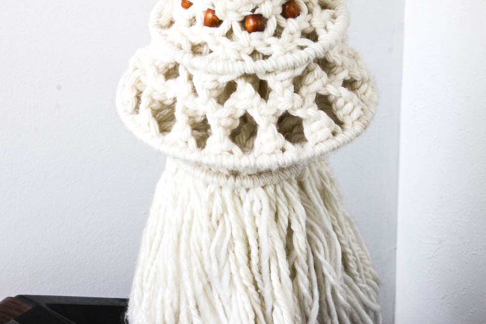 Beaded Macrame Plant Hanger with Pot