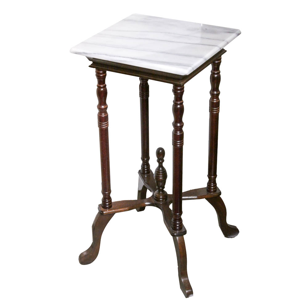 Contemporary Marble Top Side Table