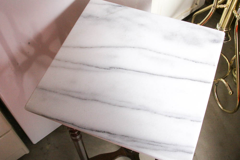 Contemporary Marble Top Side Table