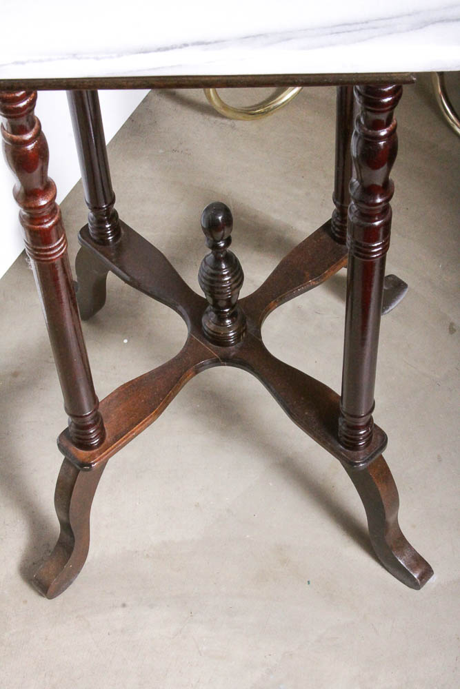 Contemporary Marble Top Side Table