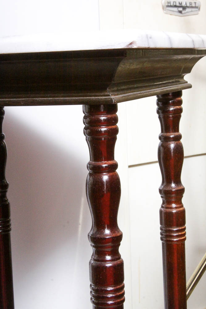 Contemporary Marble Top Side Table