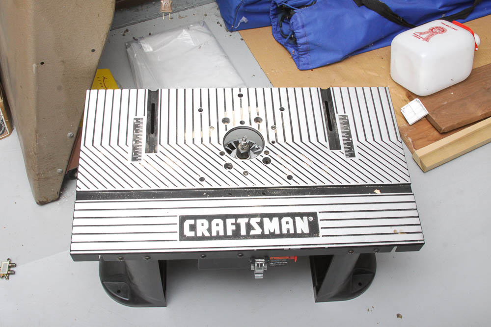 Craftsman Work Surface and Wood Working Tools