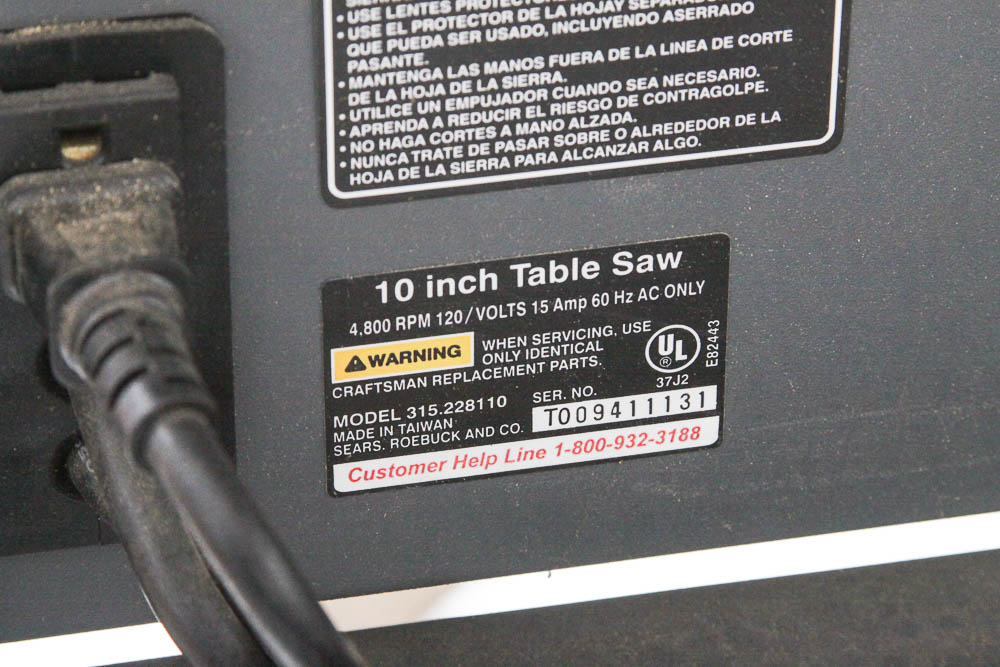 Craftsman 10-Inch Table Saw System