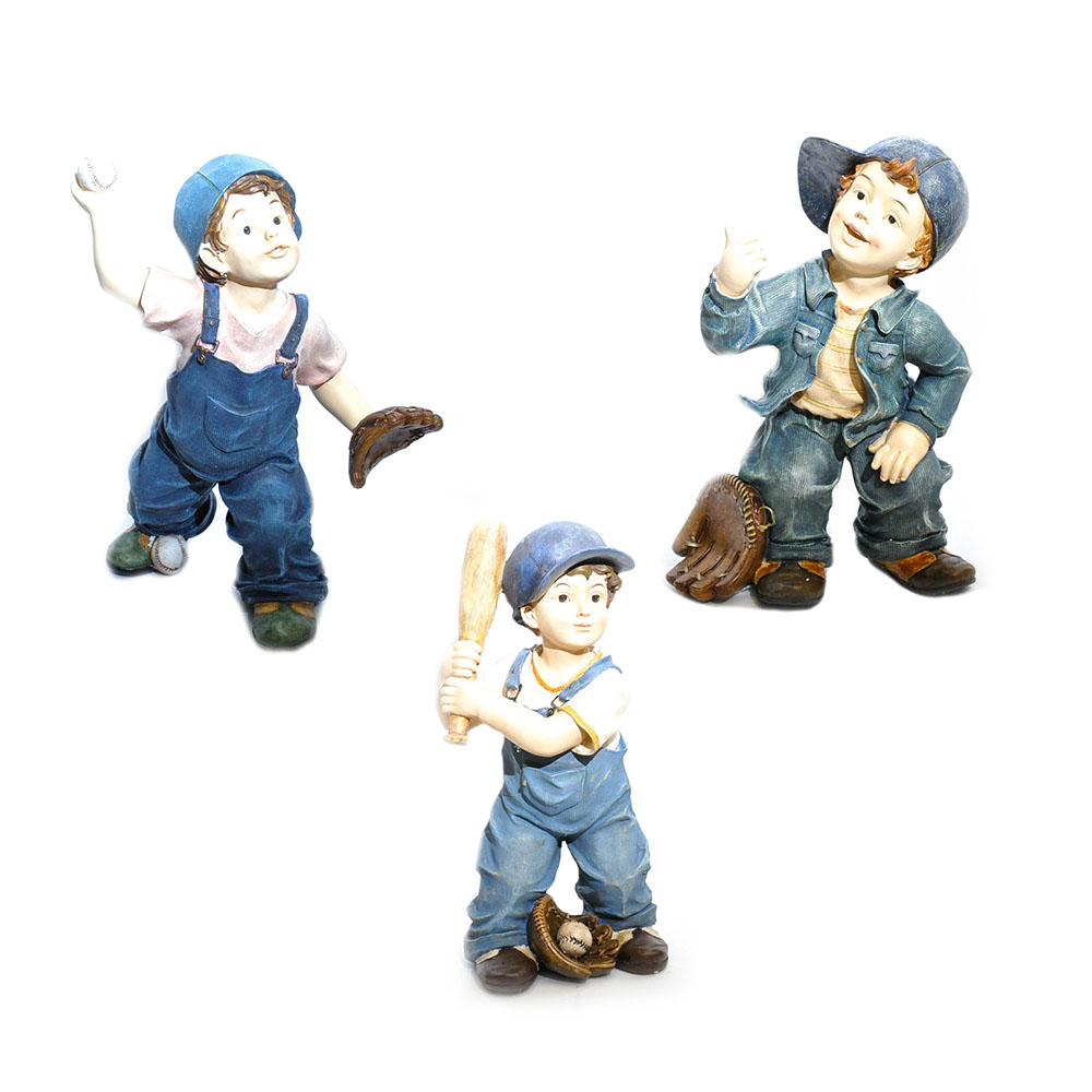 Set of Large Baseball Figurines