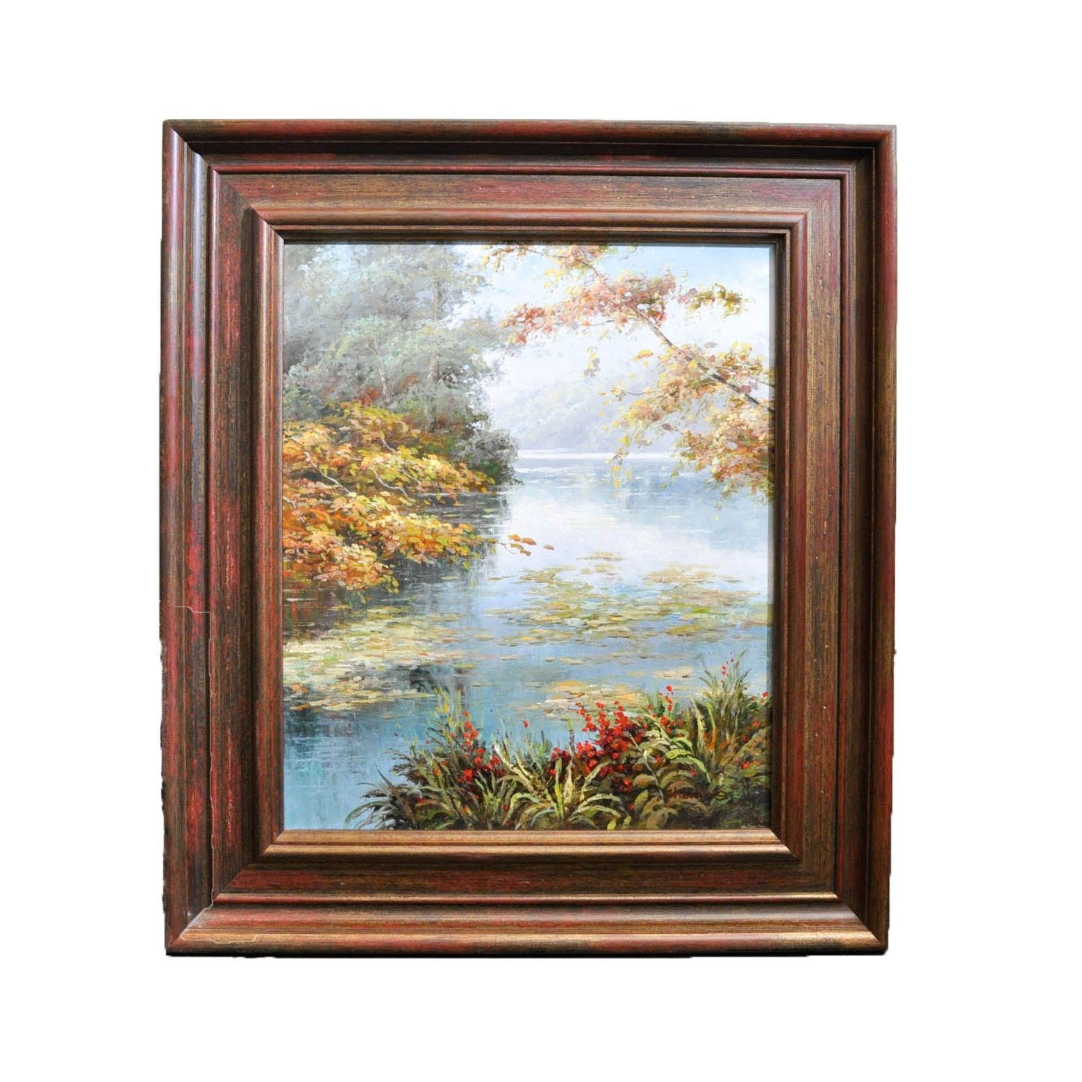 Framed Original Oil Painting by P. Charles